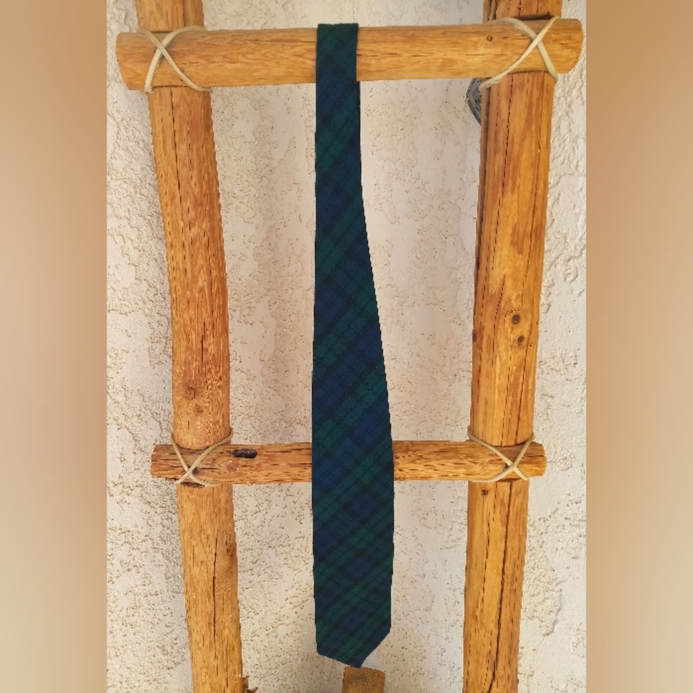 PENDLETON MEN'S GREEN PLAID OS LUXURY NECKTIE